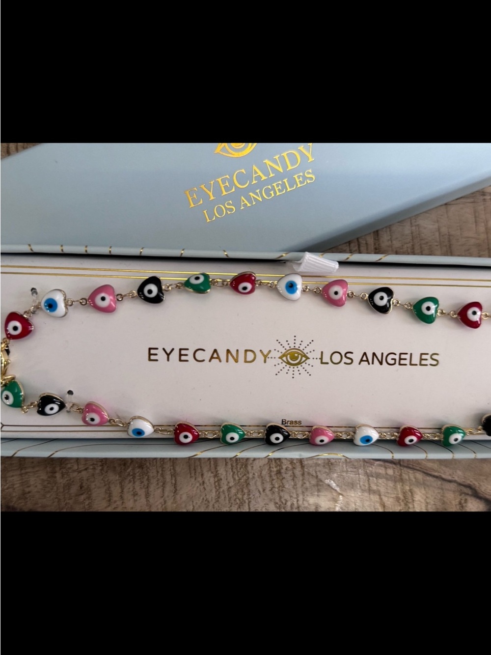 Eyecandy Los Angeles Multicolor Evil Eye Necklace